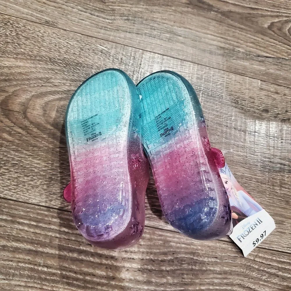 NEW Baby Frozen Dress Shoes Size 7 Girl Dress Shoes with Pink and Blue Accents